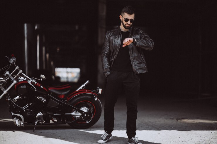 Black Leather Biker Jacket Finest Leather Group